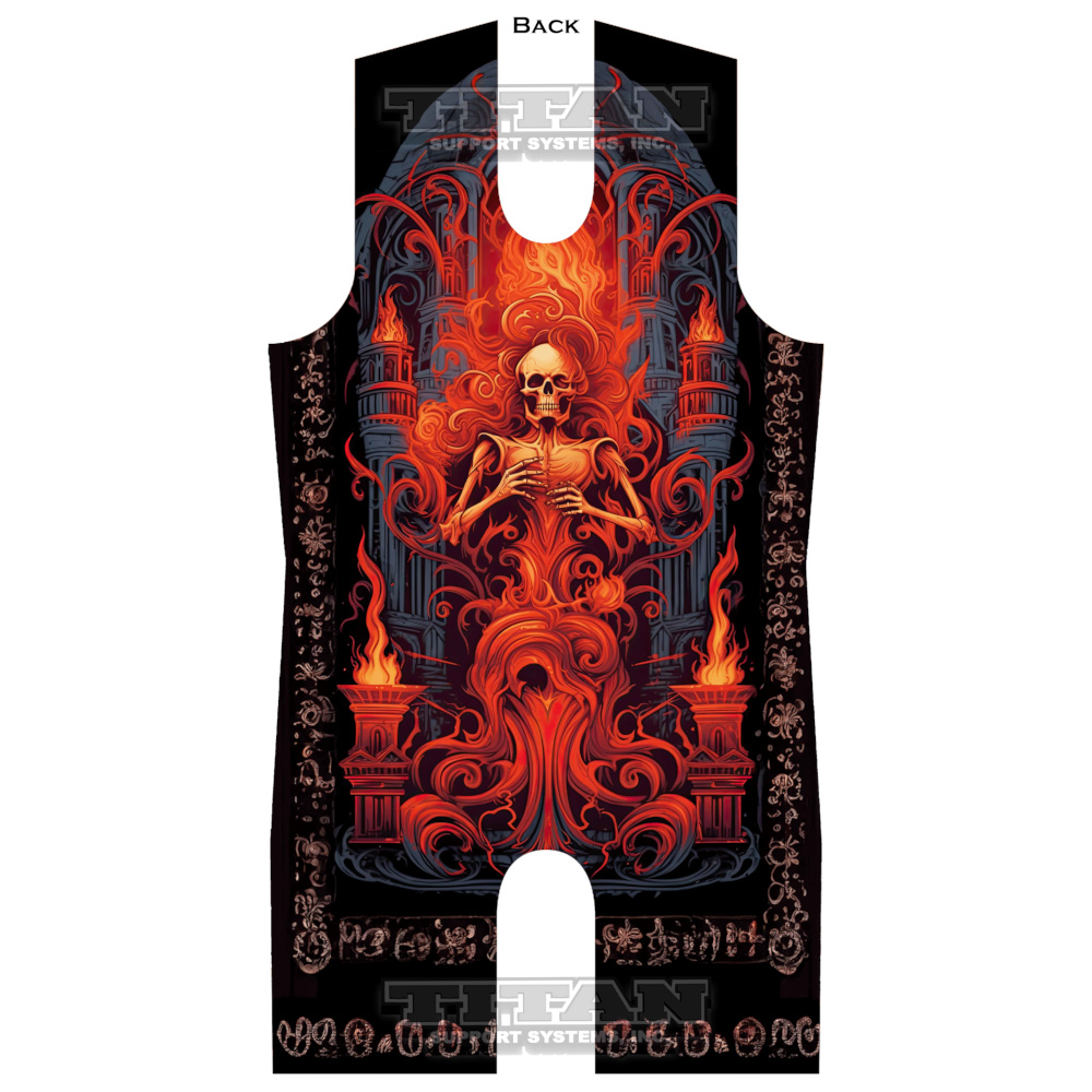 art deco skeleton 3 singlet