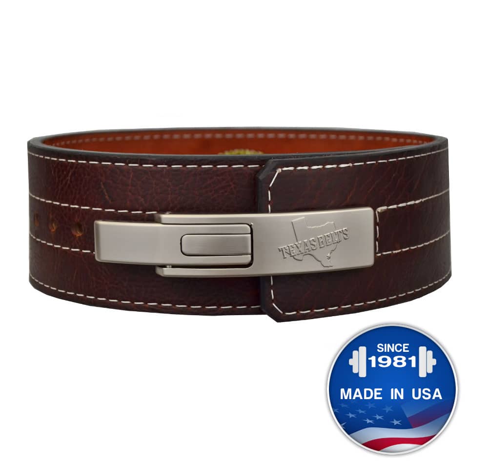longhorn™ finished leather lever belt