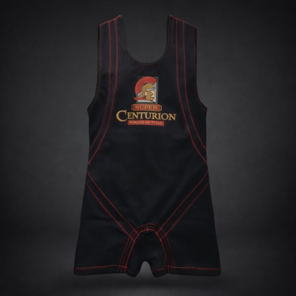 Super Centurion Squat Suit Black with Red Thread